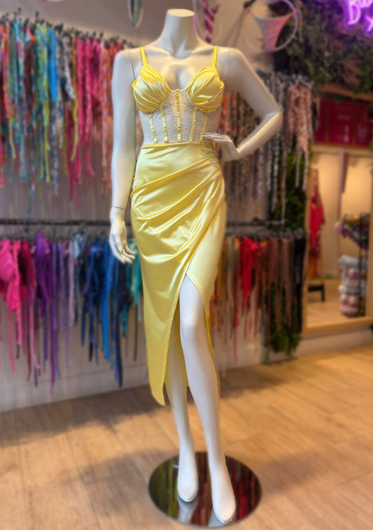 VESTIDO PLISADO CORSET