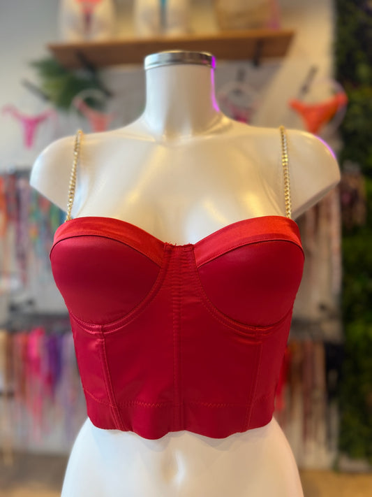 CORSET CADENAS ROJO