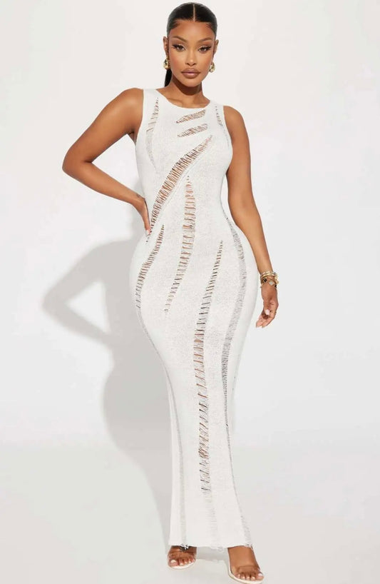 VESTIDO LUREX ROTURAS