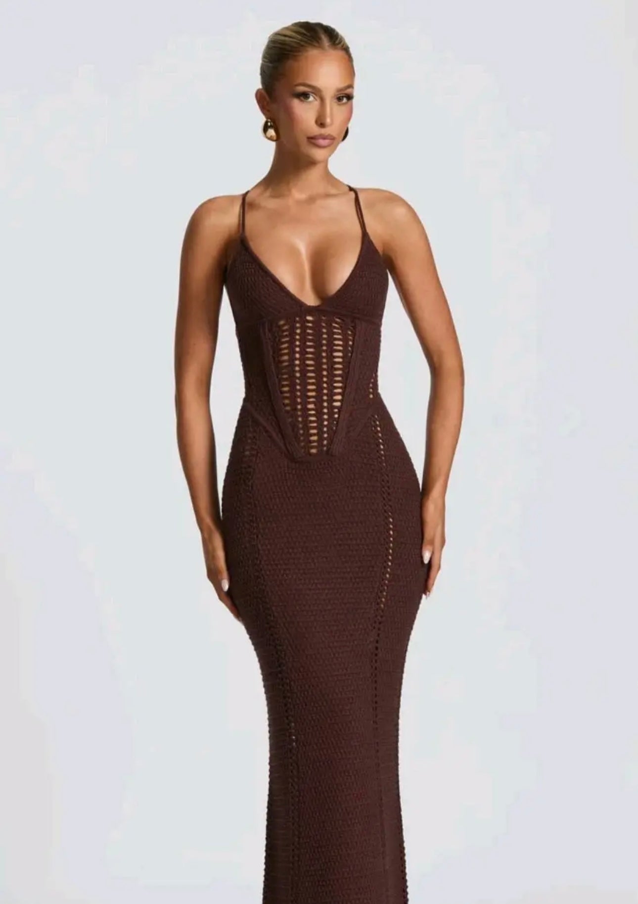 VESTIDO LUREX CORSETERO ZIG ZAG
