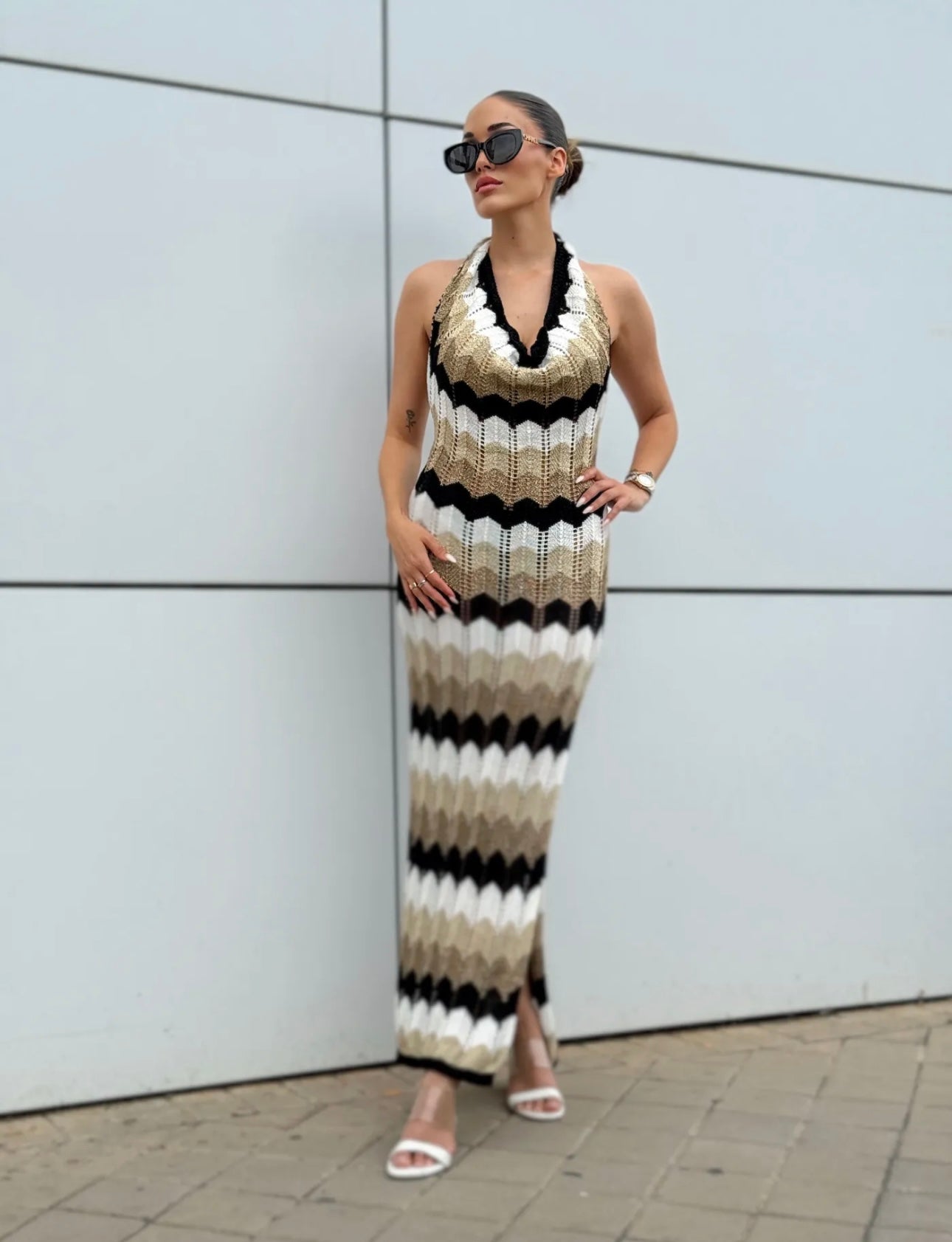 VESTIDO LUREX JENNIFER ZIG ZAG