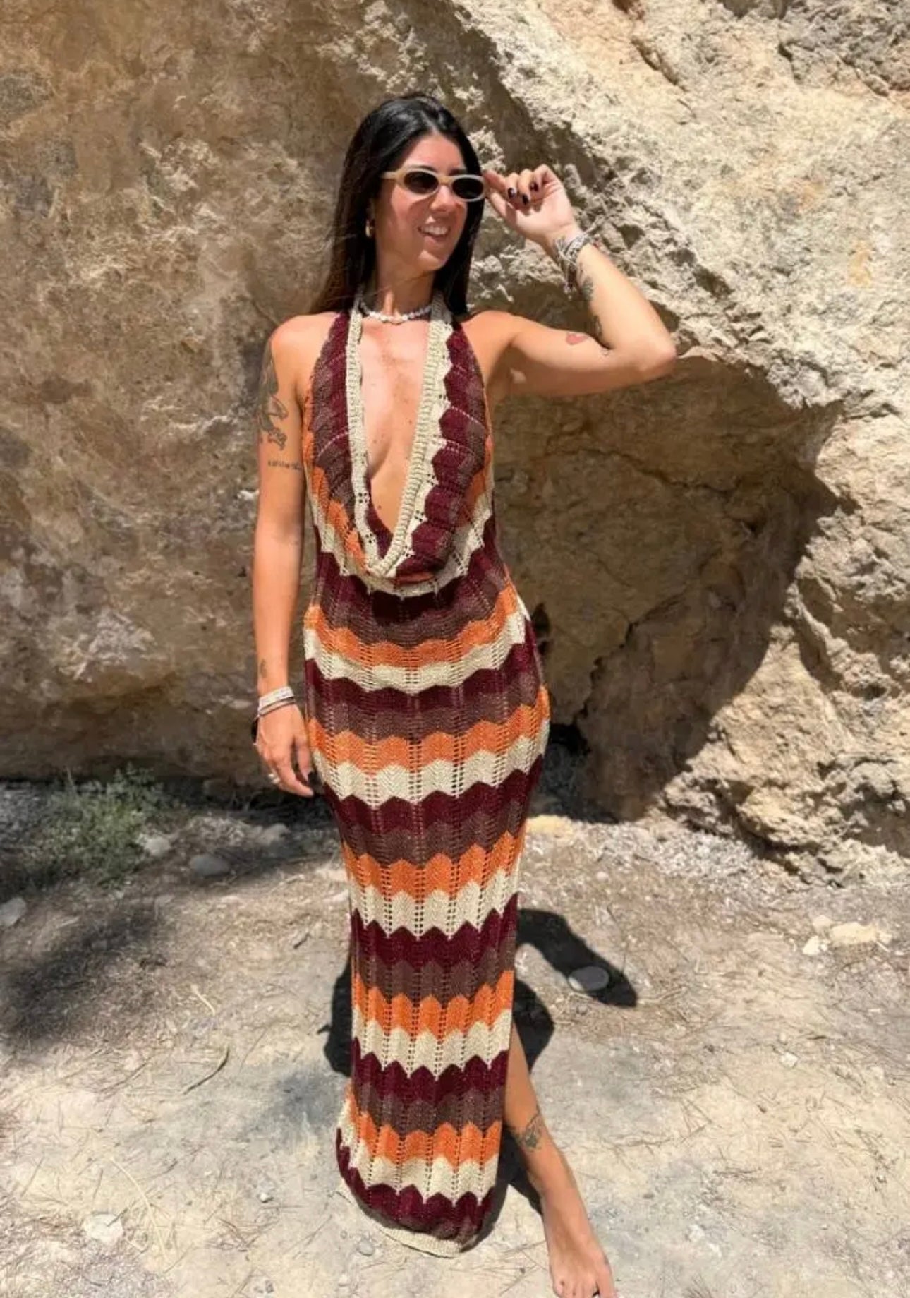 VESTIDO LUREX JENNIFER ZIG ZAG