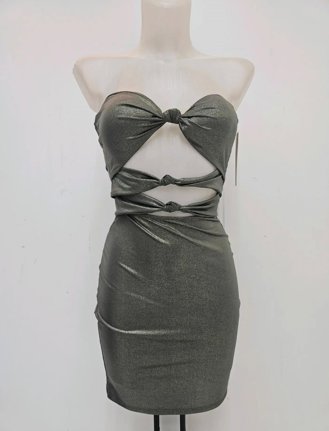 VESTIDO SASHA NUDOS METÁLICO