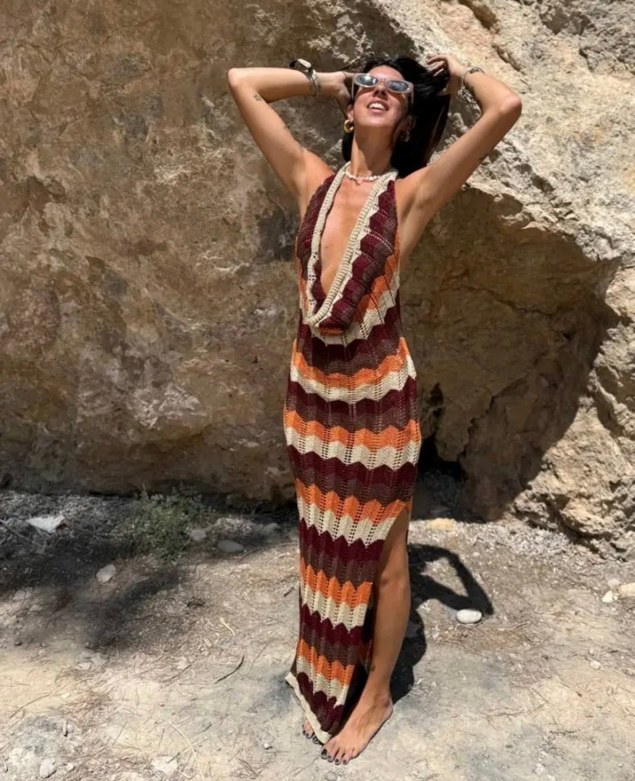 VESTIDO LUREX JENNIFER ZIG ZAG