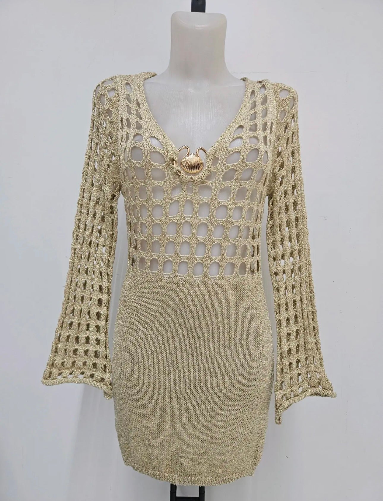 VESTIDO LUREX CONCHA RED