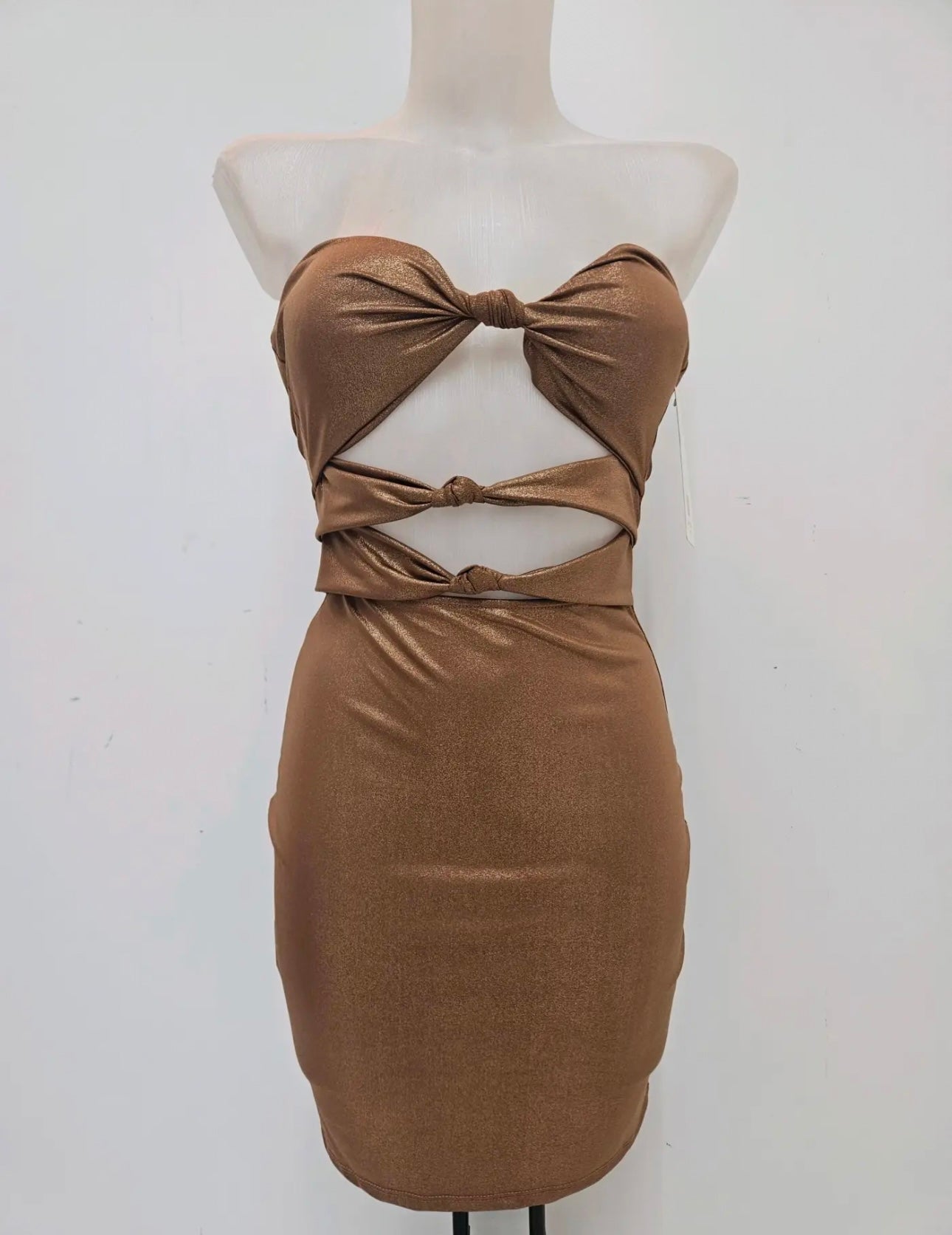 VESTIDO SASHA NUDOS METÁLICO