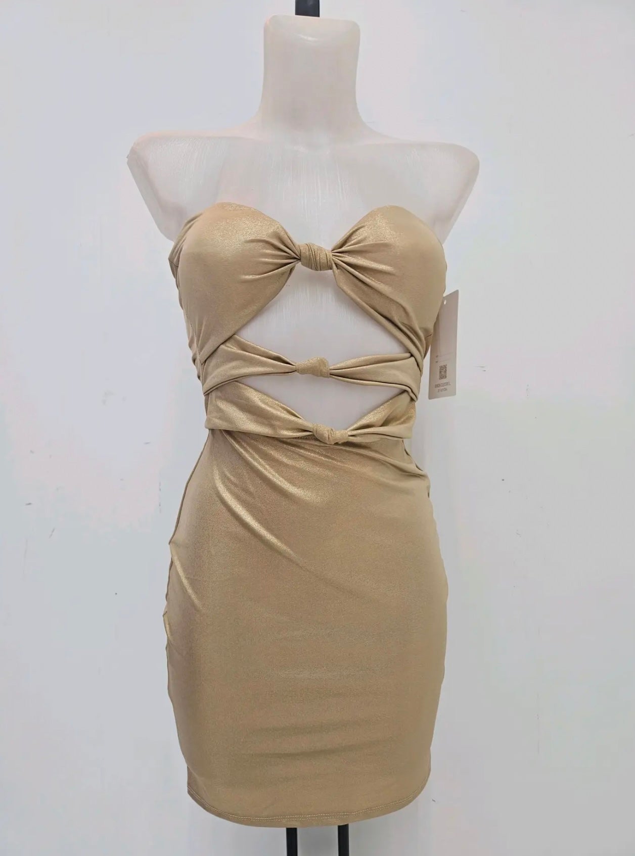 VESTIDO SASHA NUDOS METÁLICO