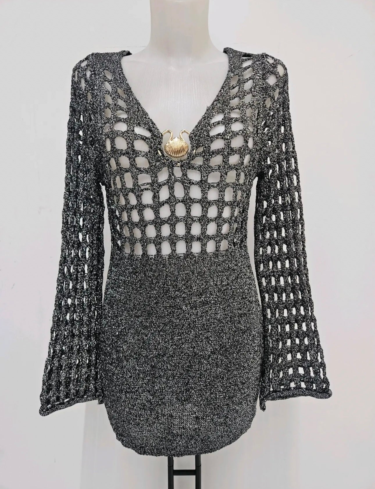 VESTIDO LUREX CONCHA RED