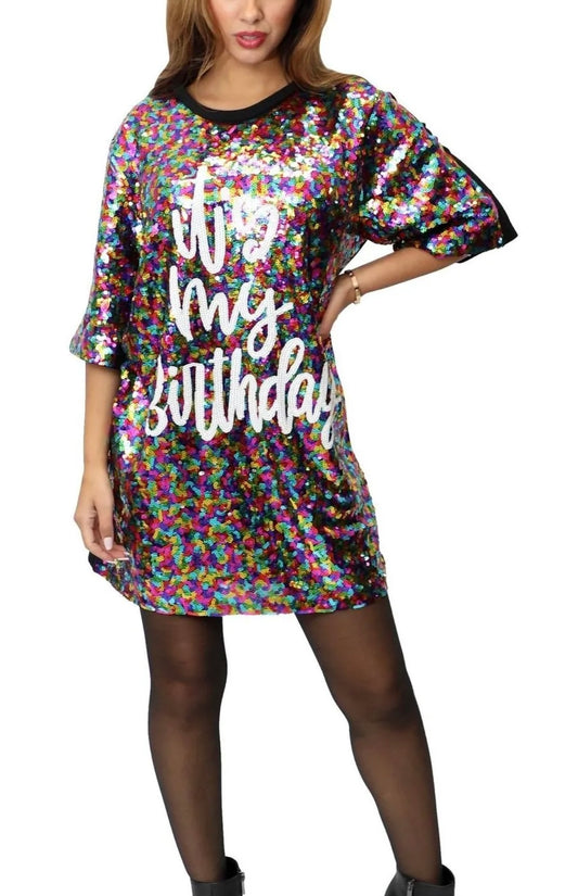 CAMISETA OVERSIZE LENTEJUELAS