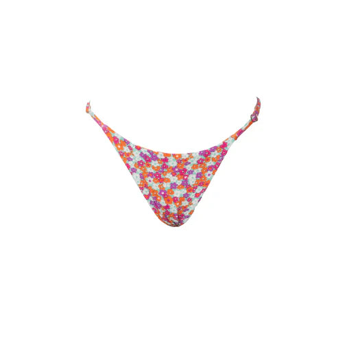 TANGA REGULABLE FLORAL NARANJA-LILA
