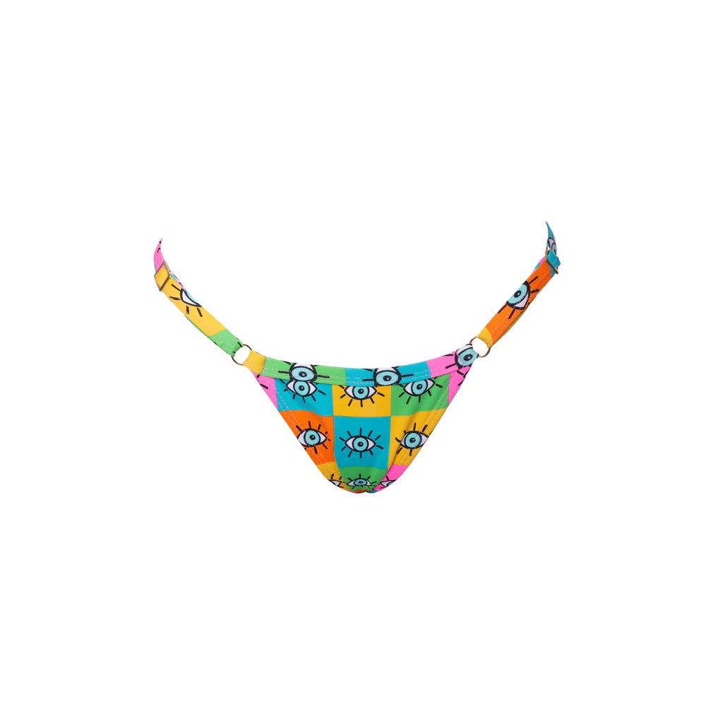 MINI TANGA REGULABLE CUADRÍCULA OJOS