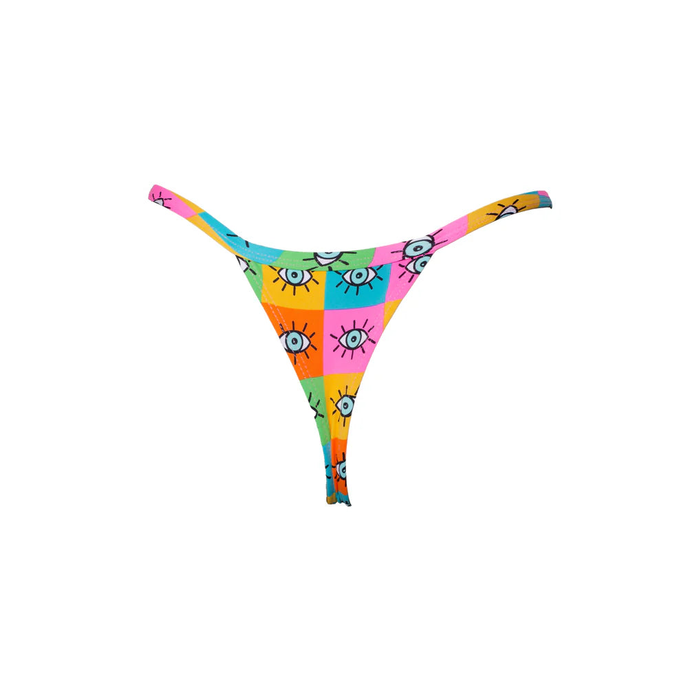 MINI TANGA REGULABLE CUADRÍCULA OJOS