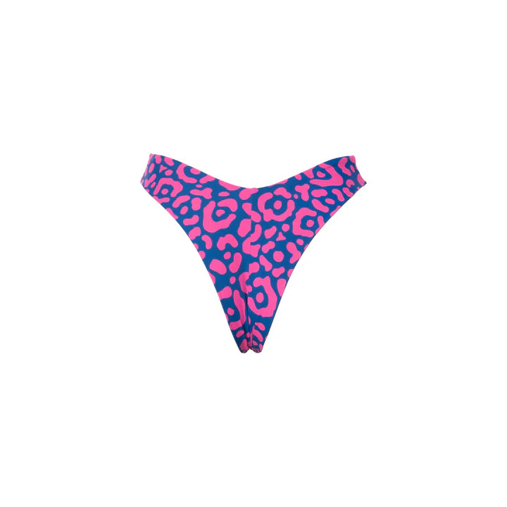 BRASILEÑA CLÁSICA LEOPARDO ROSA-AZUL