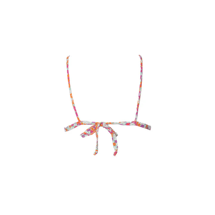 TRIÁNGULO FIJO FLORAL NARANJA-LILA