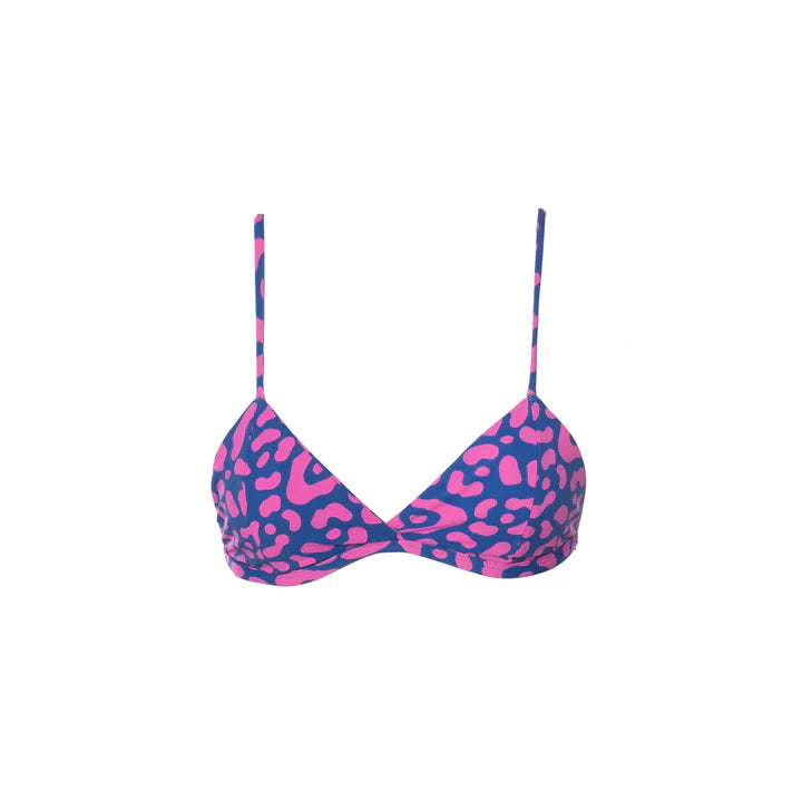 TRIÁNGULO FIJO LEOPARDO ROSA-AZUL