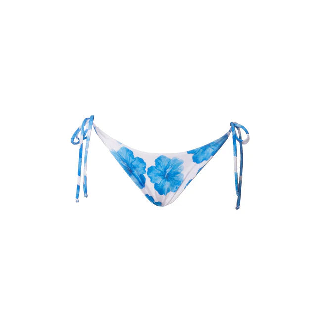 TANGA LAZOS HIBISCOS AZUL-BLANCO